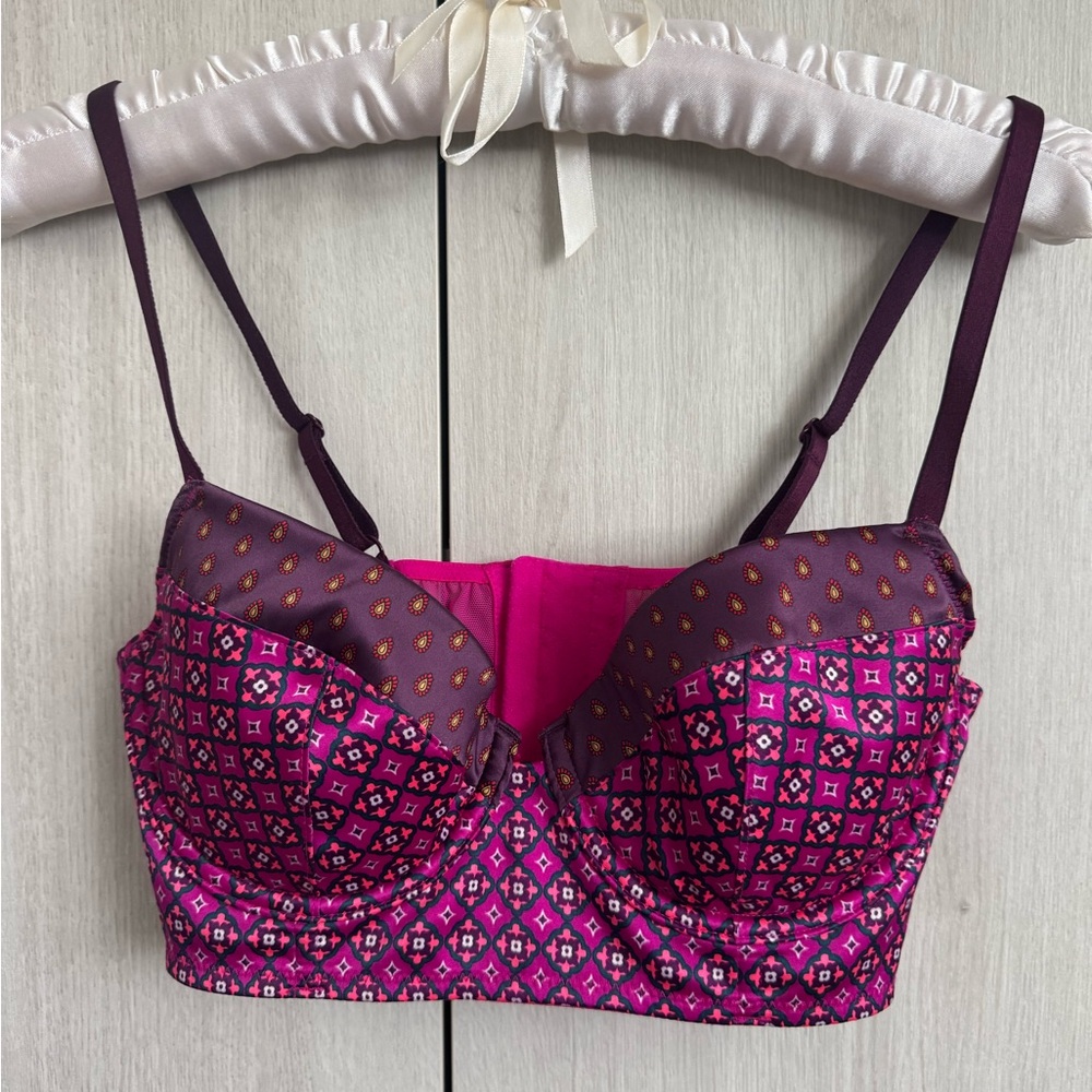 Victoria's Secret Pink and Purple Patterned Bra
